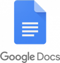 Logo fichier bleu de Google Docs