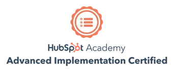 Badge of Academy HubSpot Advanced Implementation Certifies