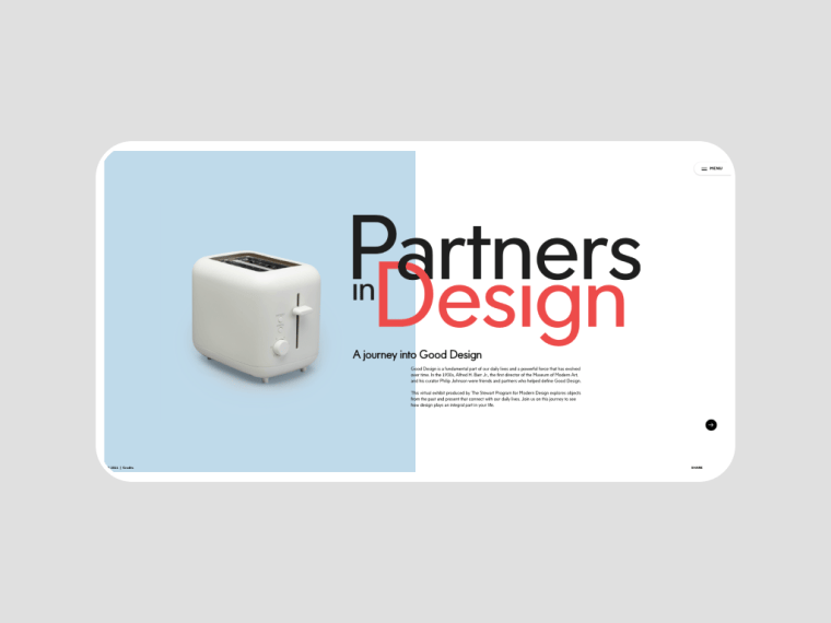 Vue du site web de Partners in Design sur cellulaire