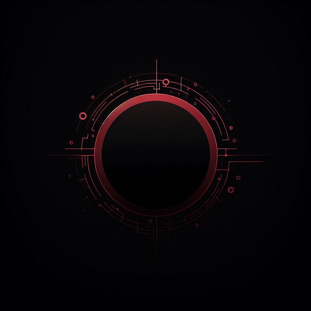 minimalist dark red and black image, very simple, no writing, just a plain and simple all dark red image to put in a technology article