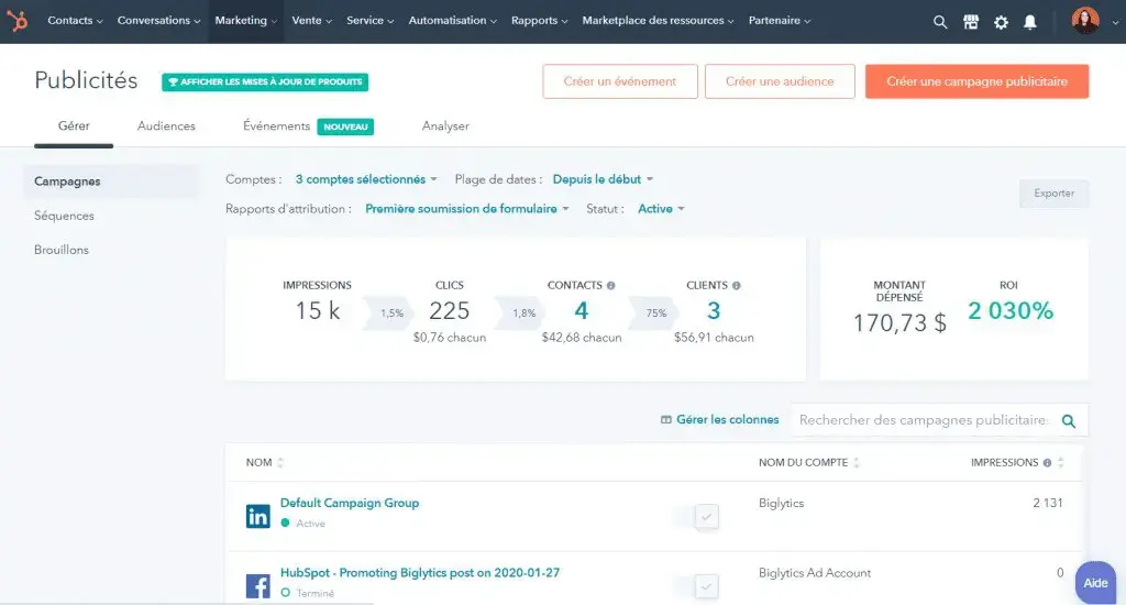 How to create and manage an ad campaign with HubSpot? - Parkour3