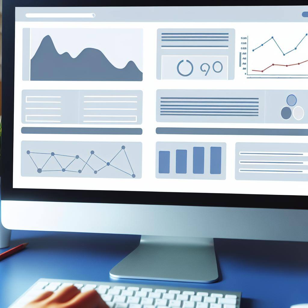 An image of a computer screen displaying a website analytics dashboard with various charts and graphs showing increased traffic and engagement.