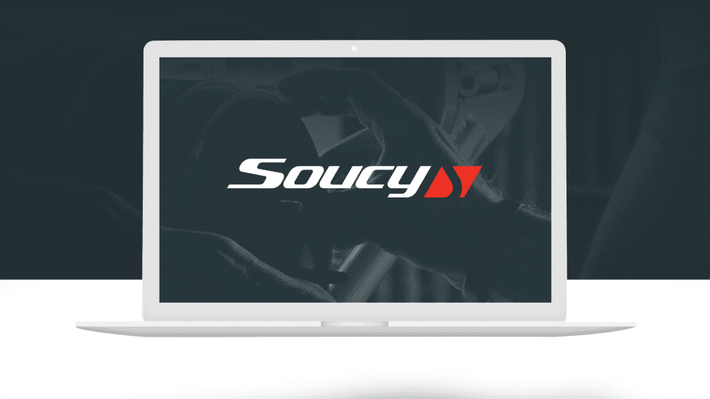 View of the Soucy-Baron logo on a computer screen