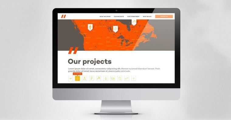 View of DCM website, on computer 